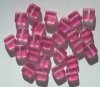 25 9mm Flat Square Two Tone Pink Sugar Coat